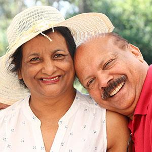 Senior Indian Couple Smiling