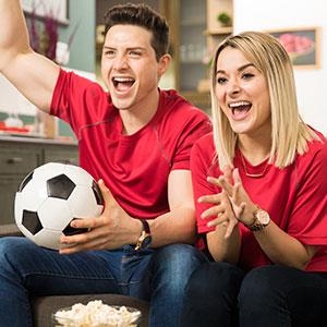 couple watching soccer