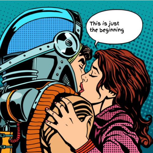 sci fi lovers, kissing, scfi dating